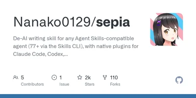Sepia: De-AI Your Writing
