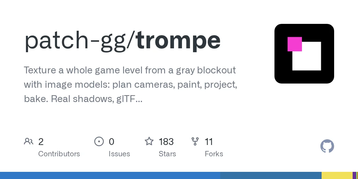 trompe: Texture a Game Level from a Gray Blockout